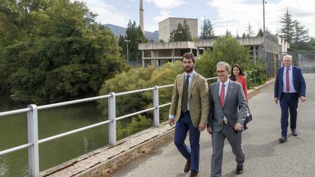 El vicepresidente de la Junta de Castilla y León, Juan García-Gallardo, visita la central nuclear de Santa María de Garoña