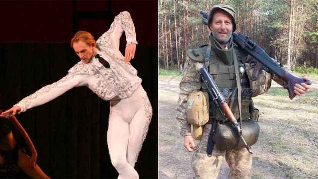 El bailarín ucraniano Oleksandr Shapoval, antiguo miembro del ballet de la Ópera Nacional muerto en el frente. Fotos compartidas en Facebook por periodistas del diario 'Ukraina Moloda'