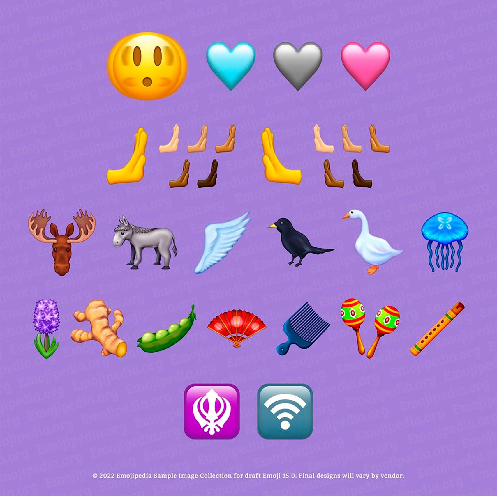 The new emojis of Unicode 15.0