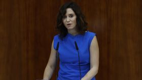 Isabel Díaz Ayuso en su intervención en el debate sobre el estado de la región en la Asamblea de Madrid.