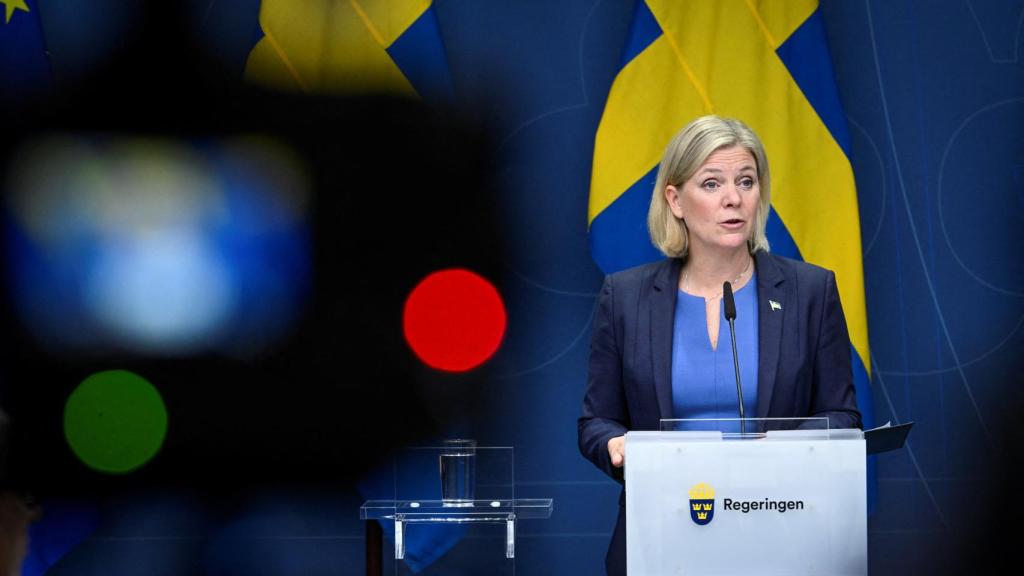 Swedish Prime Minister Magdalena Andersson announces her resignation.