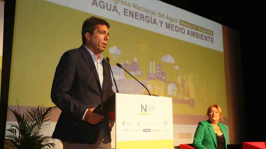 Carlos Mazón, en el Congreso del Agua celebrado en Albatera.