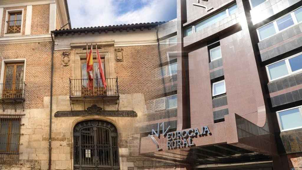 La Diputación de Valladolid y un edificio de Eurocaja Rural.