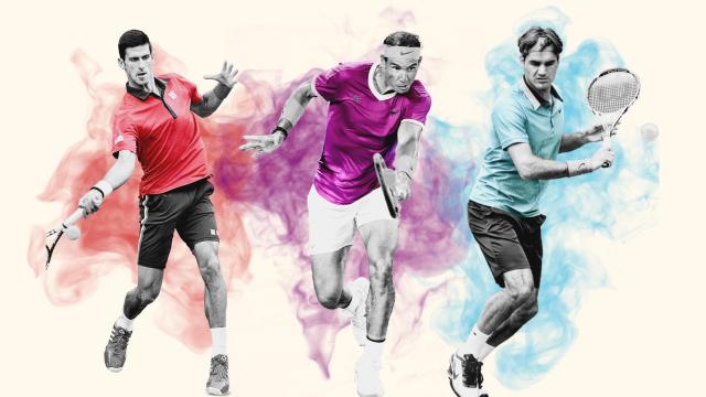 Novak Djokovic, Rafael Nadal y Roger Federer