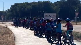 Imagen de la bicicletada del colegio Parque Alameda.