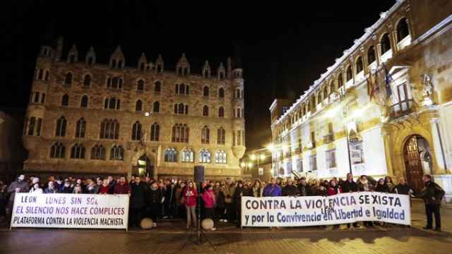 Imagen de archivo de una concentración de 'Lunes sin sol' en León