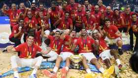 España celebra su victoria en el Eurobasket 2022