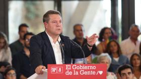 Emiliano García-Page durante un acto político protagonizado el pasado jueves por Pedro Sánchez en Toledo.