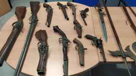 Armas incautadas por la Policía Local de Valladolid