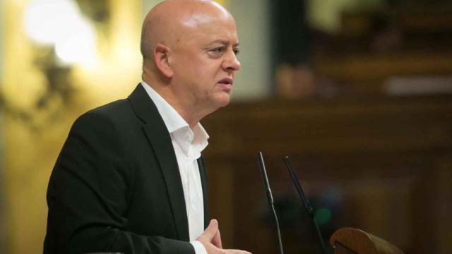 El diputado del PSOE y exalcalde de San Sebastián Odón Elorza, en la tribuna del Congreso.