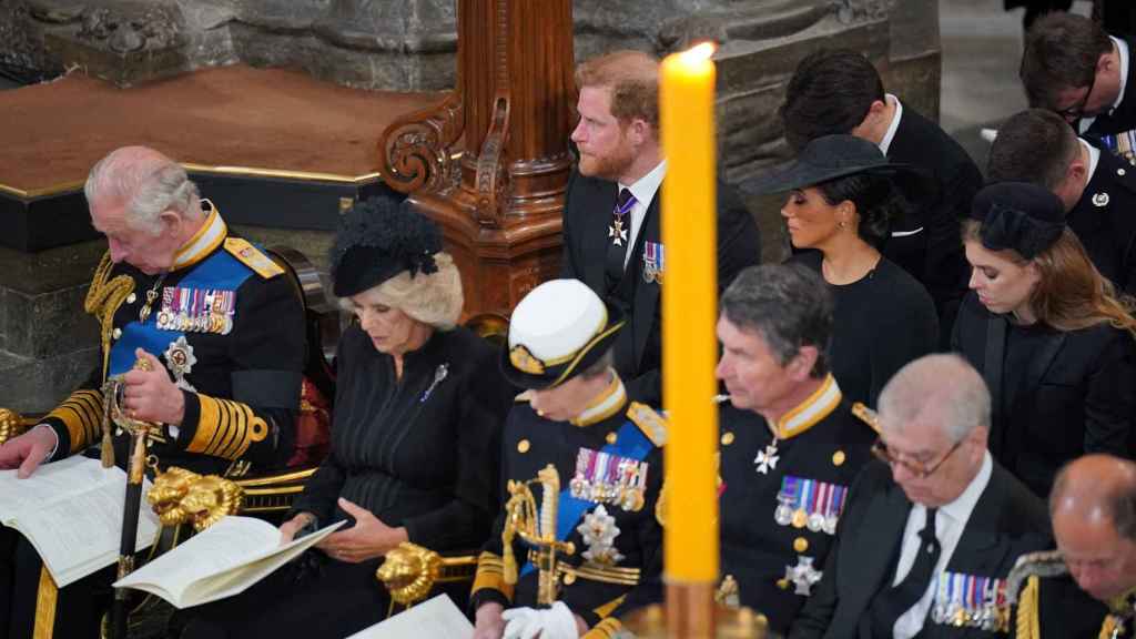 Part of the Royal Family at the funeral of Elizabeth II.