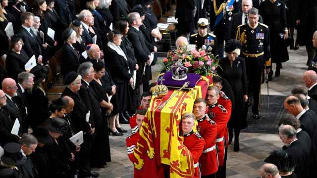 Un momento del funeral de Isabel II.