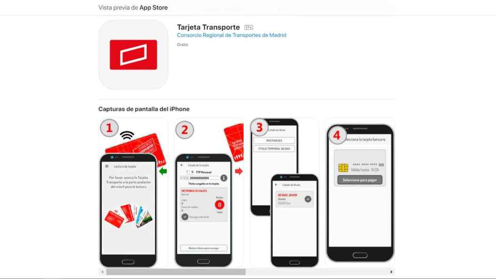 Aplicación de Transportes de Madrid en App Store