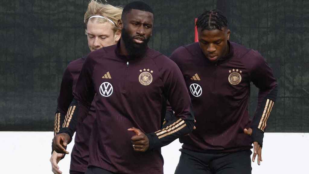 Antonio Rüdiger, entrenando con la selección de Alemania