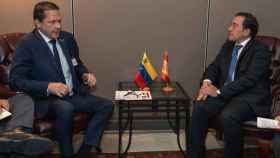 El ministro de Exteriores, José Manuel Albares, junto a su homólogo venezolano Carlos Faría.