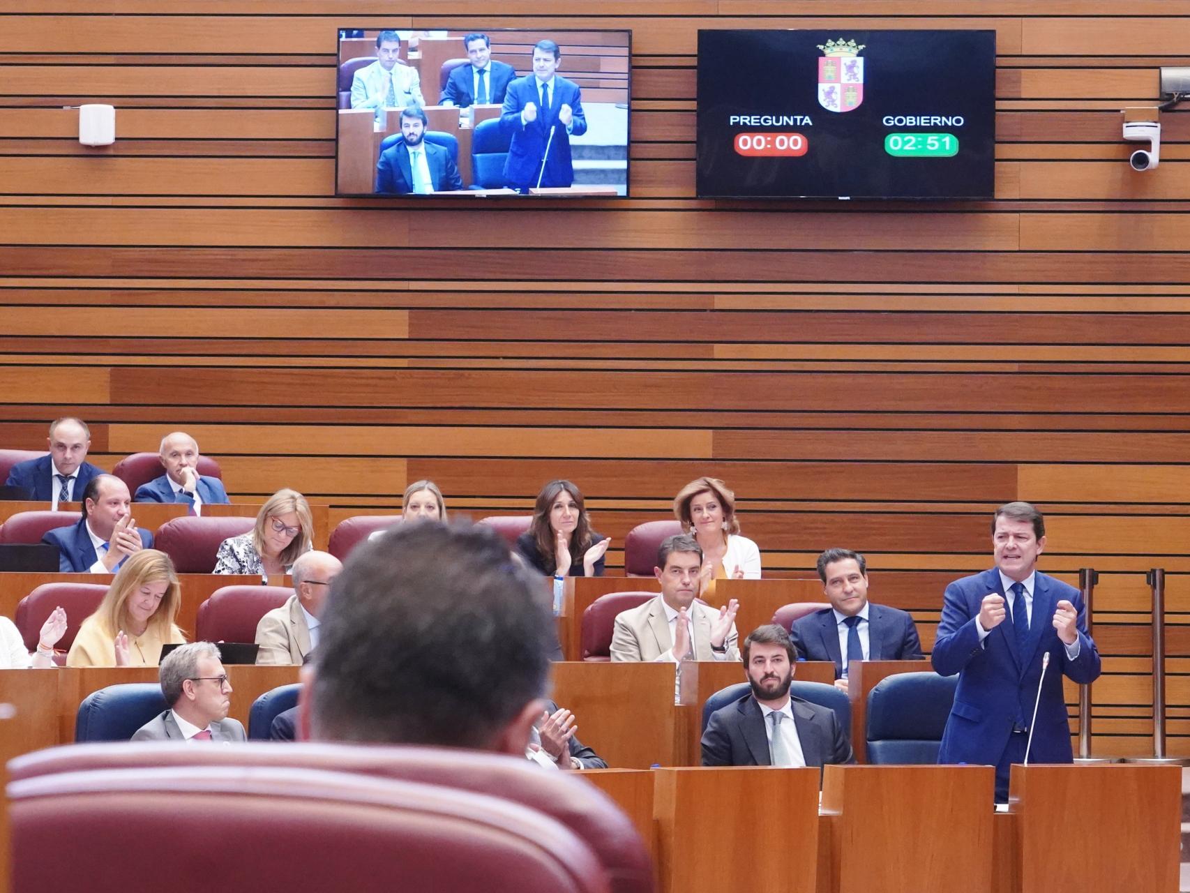 Imagen del pleno de las Cortes de Castilla y León de este martes.