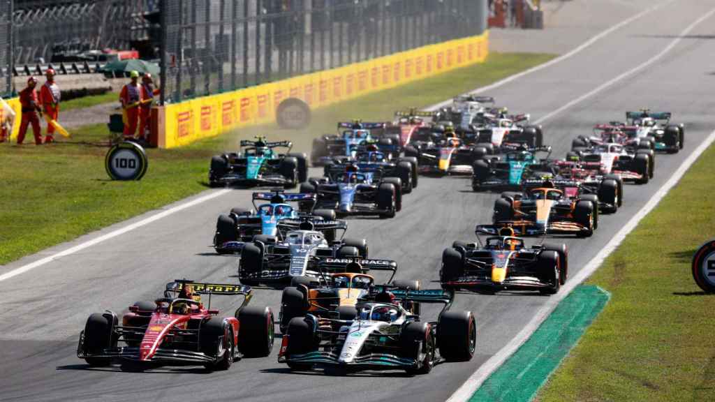 Salida del Gran Premio de Italia de Fórmula 1