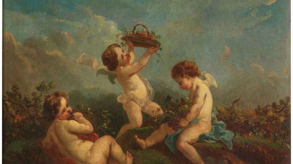'Amorcillos vendimiando', de François Boucher (copia), es una de las obras entregadas por la Comisaría General al Museo del Prado