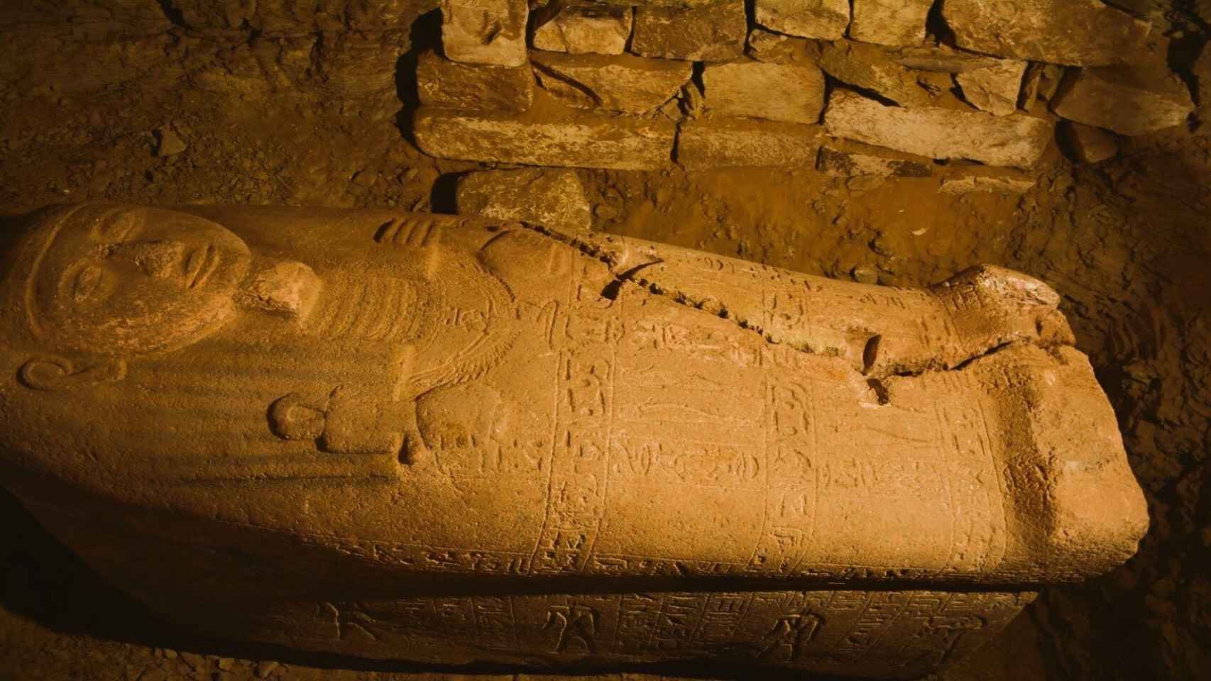 Imagen del sarcófago de Ptahemwia. Foto: Ministerio de Turismo y Antigüedades de Egipto