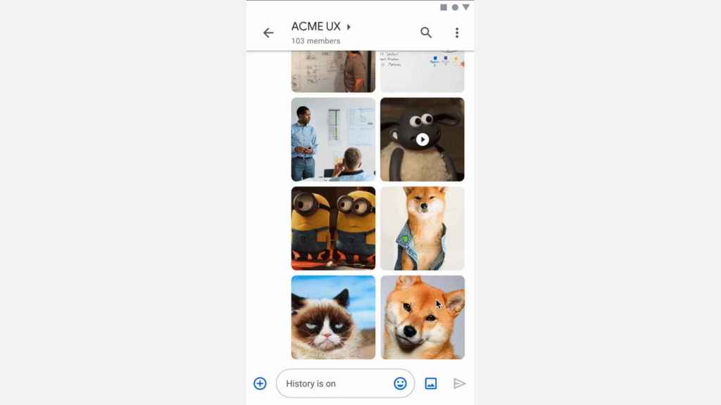 Google Chat permite enviar varias imágenes al mismo tiempo