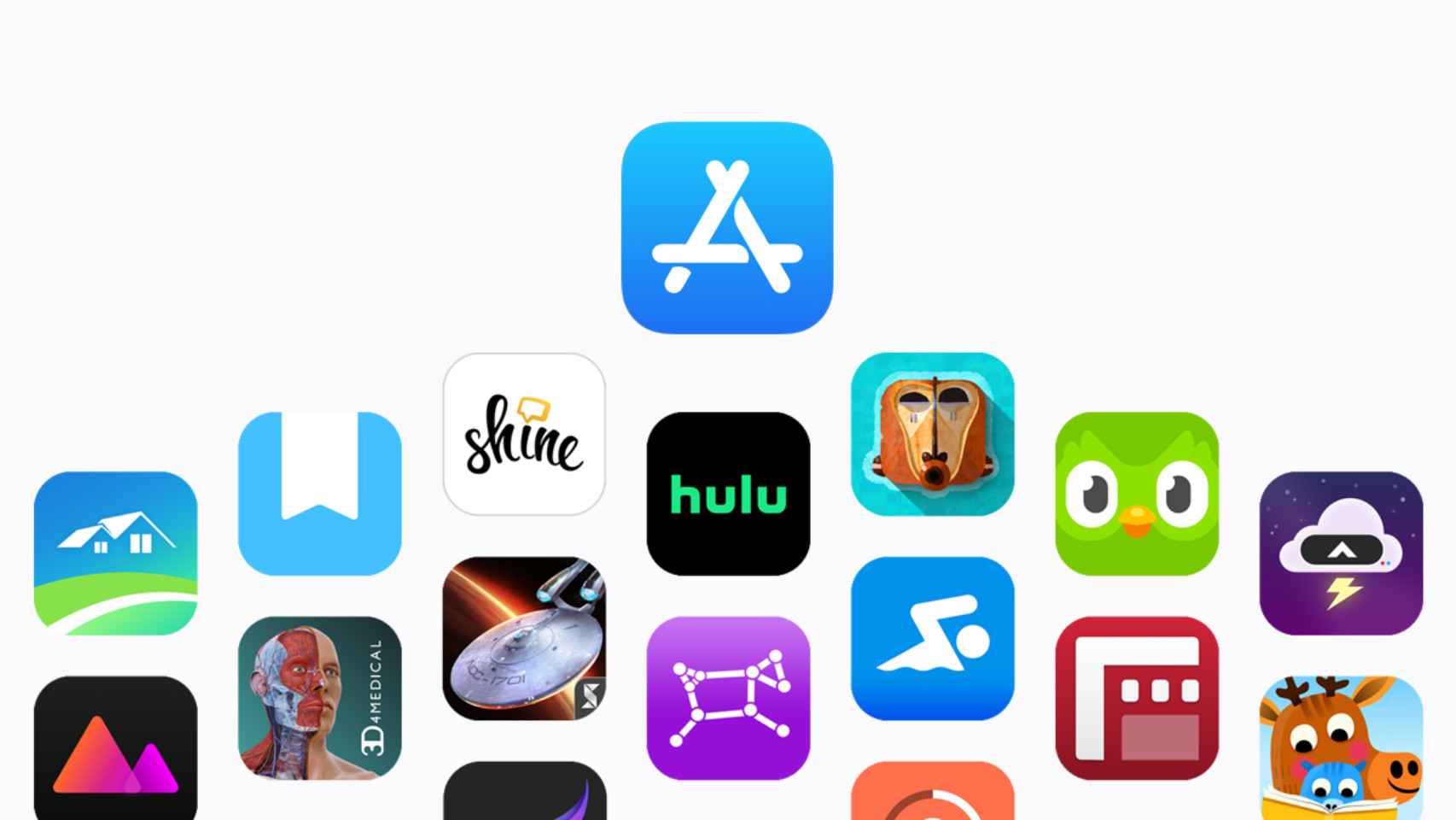Iconos de la App Store de Apple y de aplicaciones.