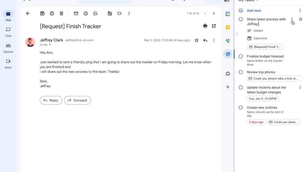 Acceso a Tasks desde Gmail en escritorio