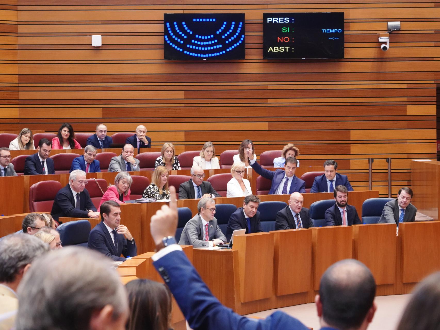 Votación en el pleno de las Cortes de este miércoles.