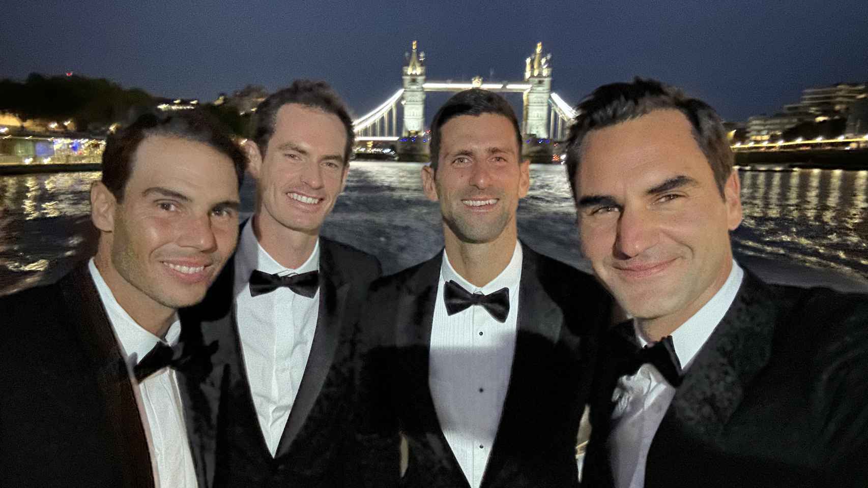 Rafa Nadal, Andy Murray, Novak Djokovic y Roger Federer, en Londres