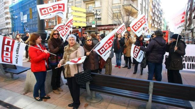 Manifestación de trabajadoras de la limpieza