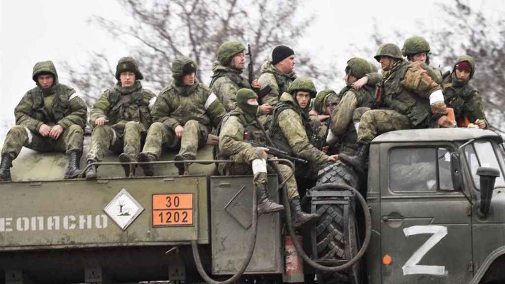 Militares rusos en la guerra de Ucrania.