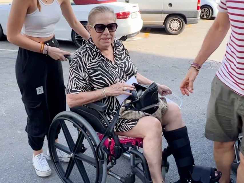 Mayte Zaldívar, en su última foto pública en silla de ruedas.