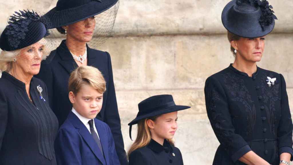 Las Windsor, en el funeral de la soberana británica.