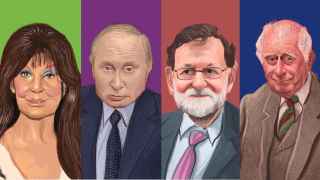 Lita Trujillo, Vladímir Putin, Mariano Rajoy y Carlos III.