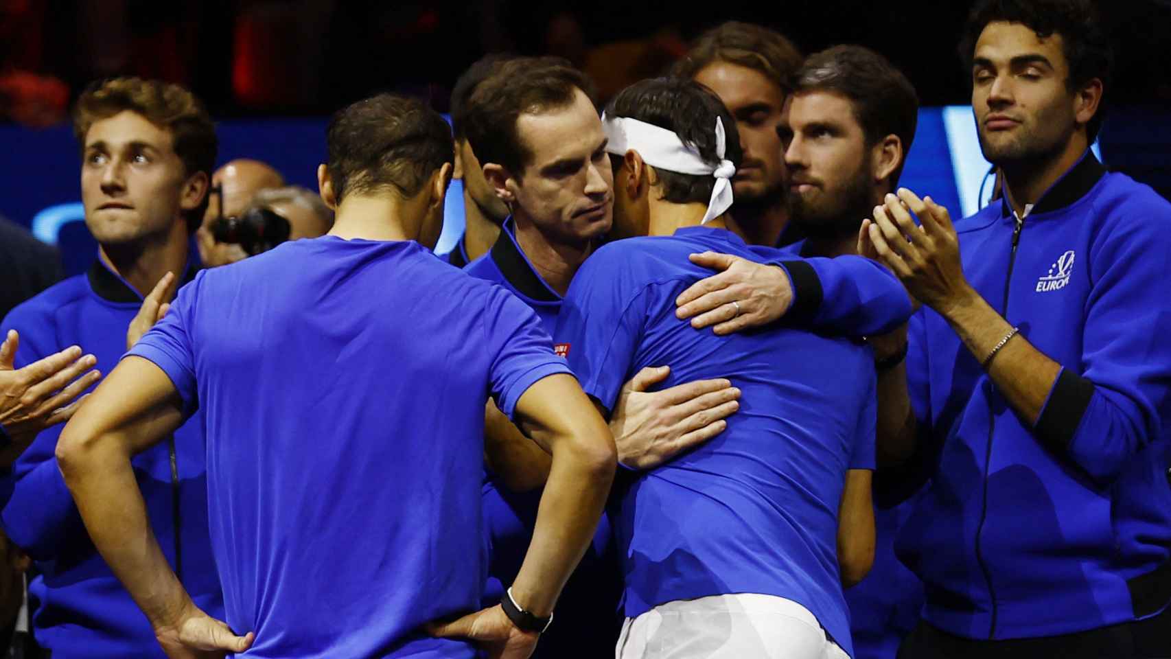 El equipo de Europa despide a Nadal y Federer tras el partido