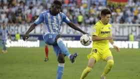 Moussa Diarra durante el Málaga CF- Villarreal