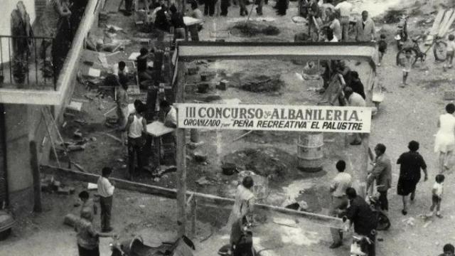 Imagen histórico del concurso de albañilería de la peña El Palustre.