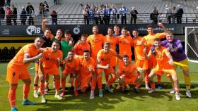 Jugadores del Alcoyano, líder de grupo.