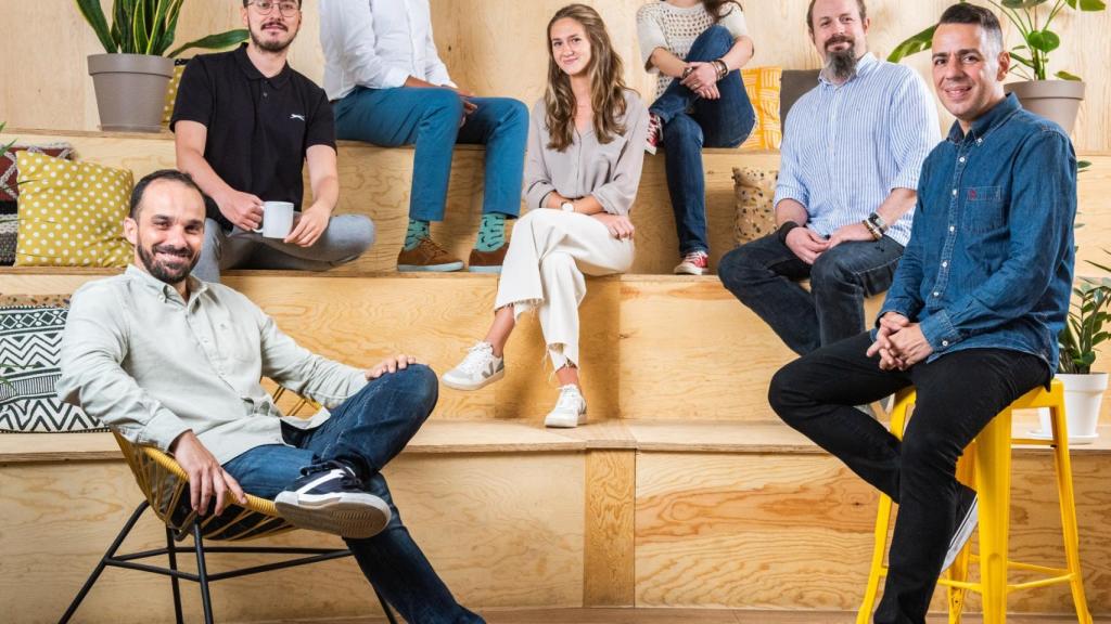 Equipo de la nueva incubadora de startups: (izquierda a derecha): Juan Carlos Milena, Rodrigo Die, Pedro Jareño, María Migallón, Silvia Rodríguez, Ángel Quesada, Edu Bernabé.