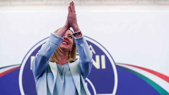 Giorgia Meloni celebra su victoria en las elecciones italianas.
