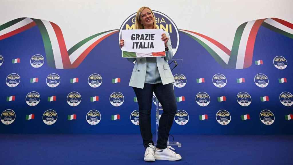 Giorgia Meloni, vencedora de las elecciones en Italia.