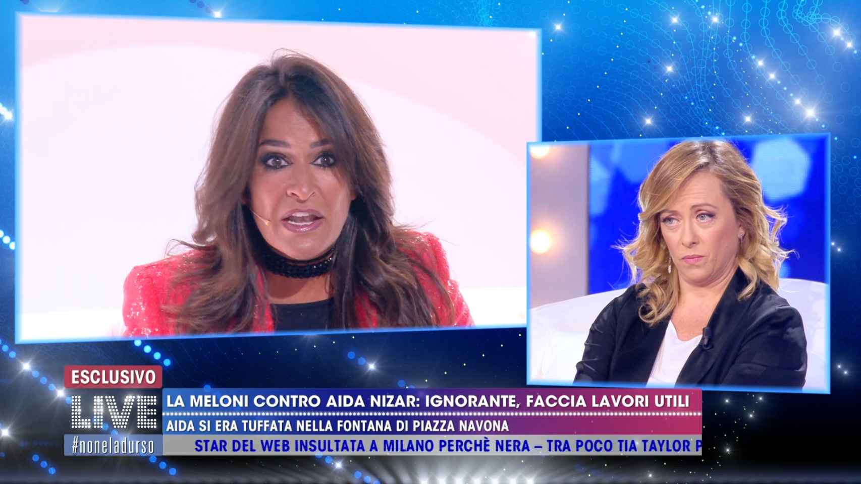 El tenso enfrentamiento entre Giorgia Meloni y Aída Nízar