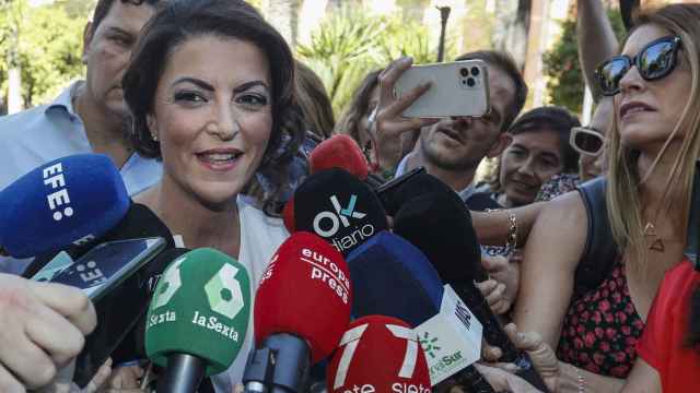 La exportavoz de Vox en el Congreso y excandidata a la Junta de Andalucía, Macarena Olona, este lunes en Sevilla.