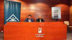 Presentación de la Semana de la Arquitectura por el decano del Colegio de Arquitectos, Francisco Sarabia, y el concejal de Ordenación del Territorio de Málaga, Raúl López.