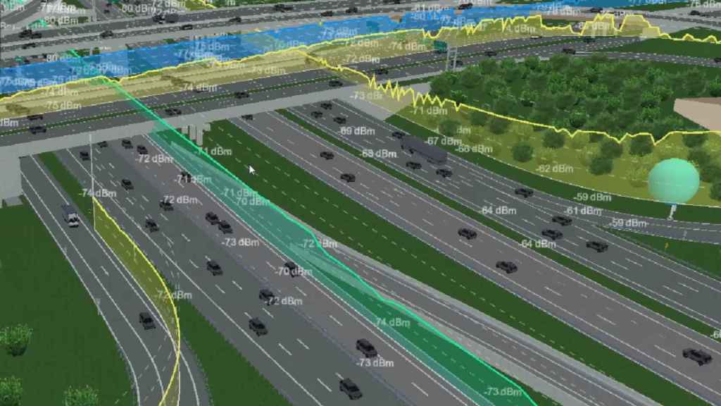 Simulación 5G de la autopista estadounidense I-66