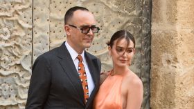 Risto Mejide y Laura Escanes en mayo de 2022 durante la boda de Marta Lozano.