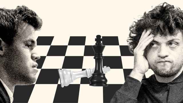 Magnus Carlsen y Hans Niemann en un fotomontaje