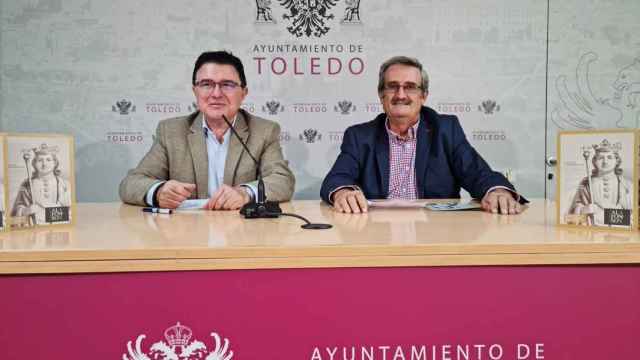 El concejal de Cultura y Patrimonio Histórico de Toledo, Teo García y el coordinador del VIII Centenario, Martín Molina. Foto: Ayuntamiento de Toledo.