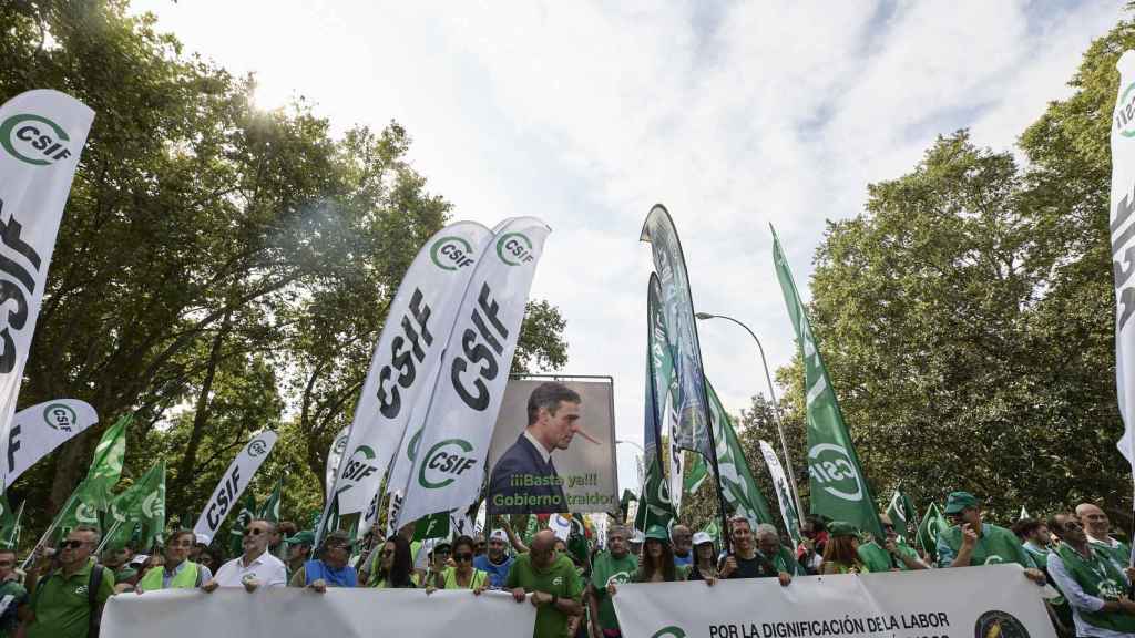 Manifestación de funcionarios que se celebró el pasado sábado en Madrid.