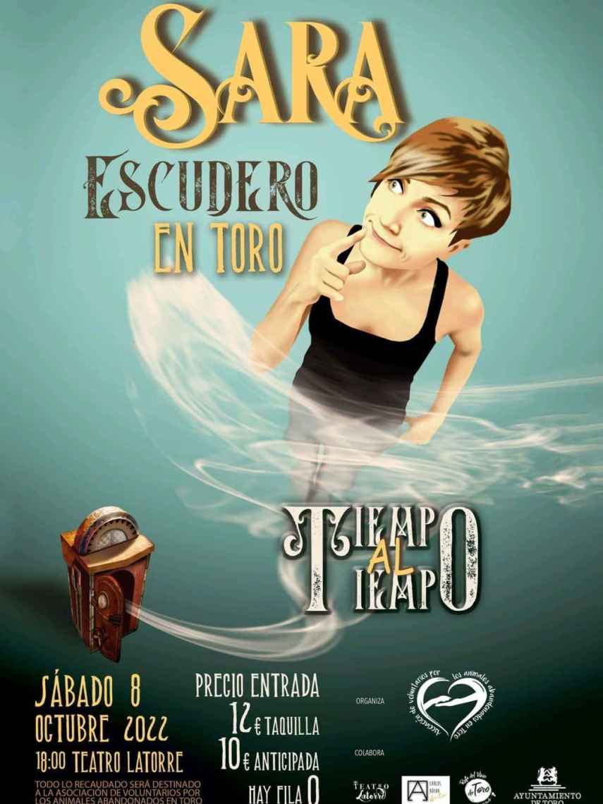 Cartel del espectáculo de Sara Escudero en la Fiesta de la Vendimia en Toro.