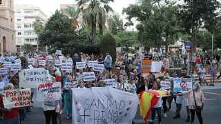 Manifestación del martes pasado en Torrevieja contra la Conselleria de Sanidad.